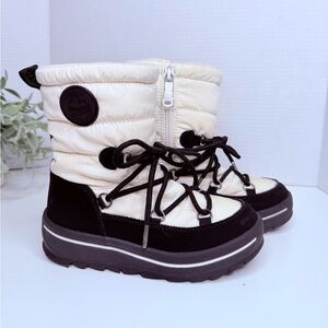 PAJAR Tirana Snow Winter Boots Black White Kids Youth Size 1 Outdoor Waterproof